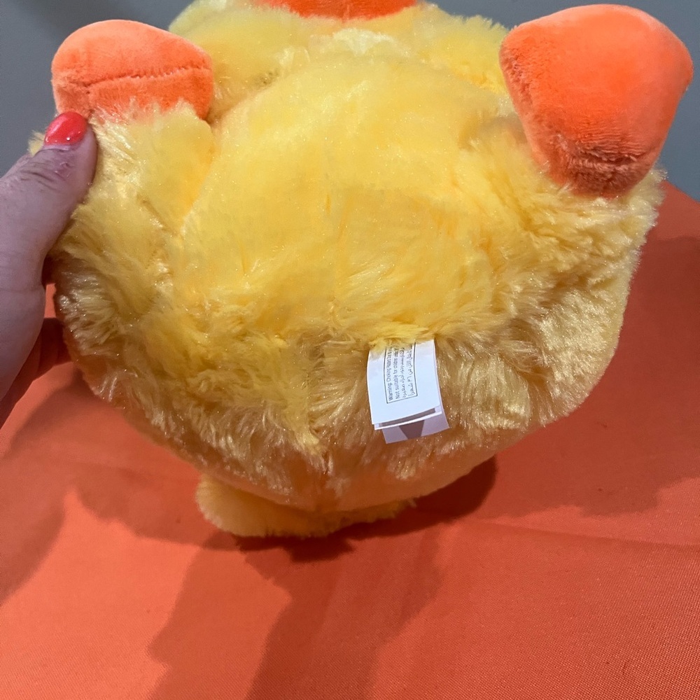 6/$25 Yellow and Orange Stuffed Duck with Fluffy Texture - Picture 8 of 10